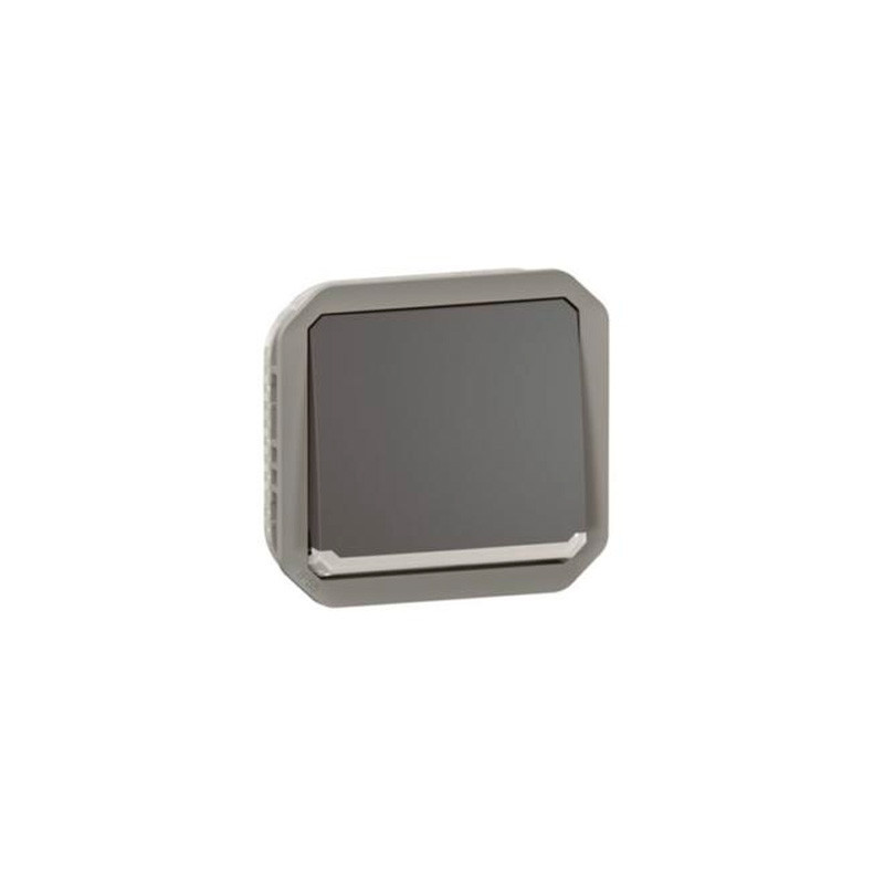 Conmutador estanco luminoso modular Legrand Plexo Antracita