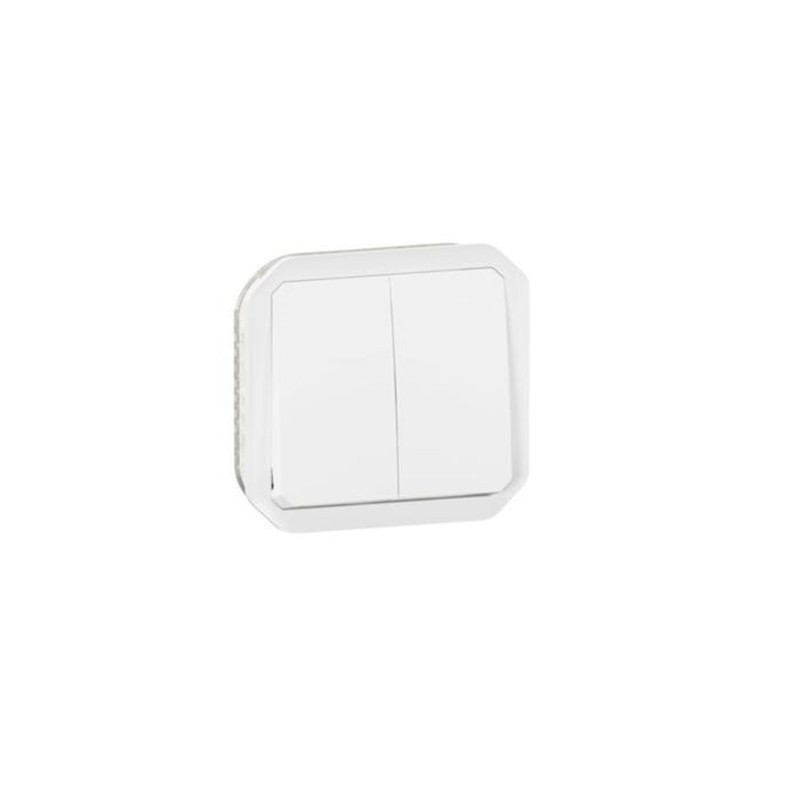 Conmutador estanco doble modular 10AX Legrand Plexo antacita