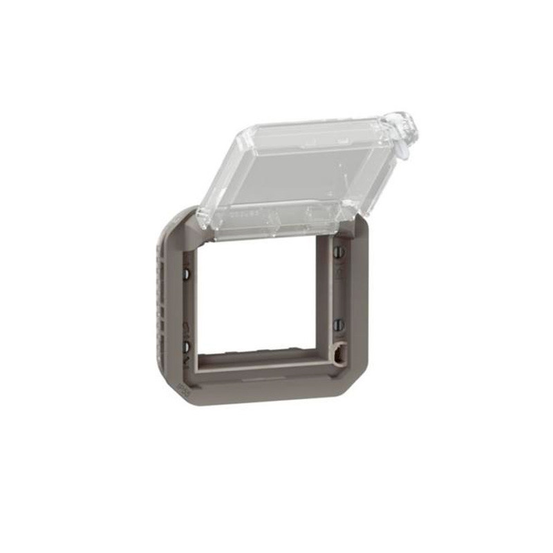 Adaptador modular para función Mosaic con tapa transparente bloqueante Legrand Plexo antracita
