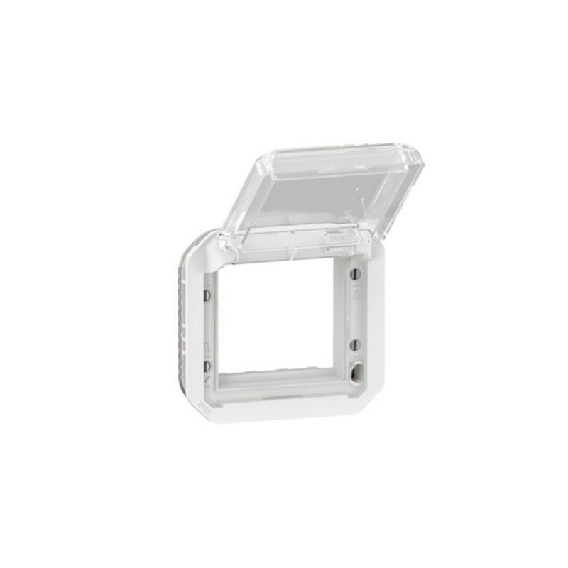 Adaptador modular estanco para función Mosaic tapa transparente no bloqueante Legrand Plexo Blanco