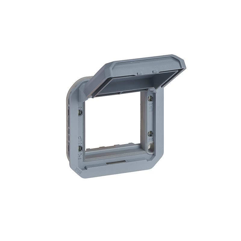 Adaptador modular estanco para función Mosaic con tapa opaca Legrand Plexo gris