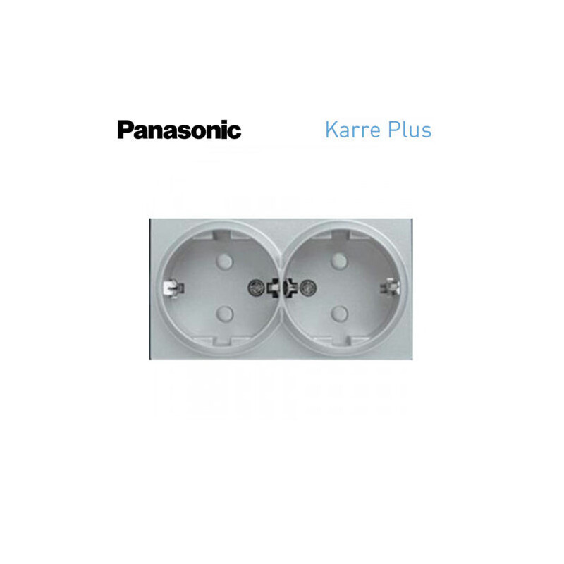 Tecla para enchufe doble en plata Viko Panasonic Karre Plus WKTR02151SL