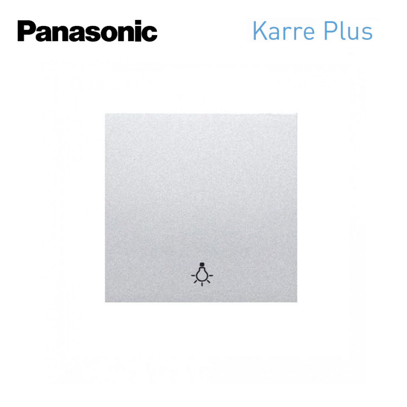 Tecla para pulsador con símbolo luz en plata Viko Panasonic Karre Plus...