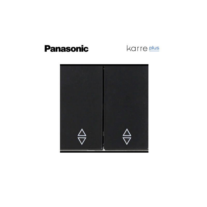 Teclas negras partidas para pulsador doble de persiana  Viko Panasonic...