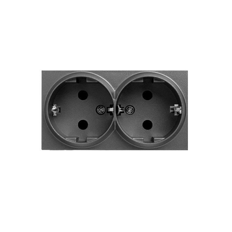 Tecla para enchufe doble en negro Viko Panasonic Karre Plus WKTR02151DG