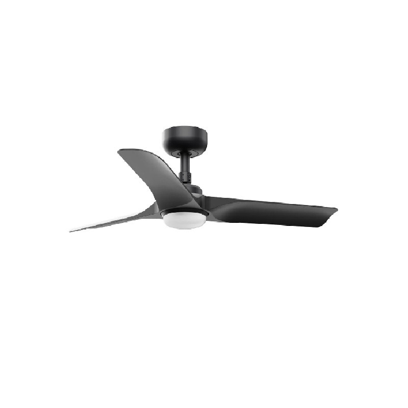 Ventilador de techo LED negro 3 palas negras 18W 900mm HEY S Faro 33824-1TW