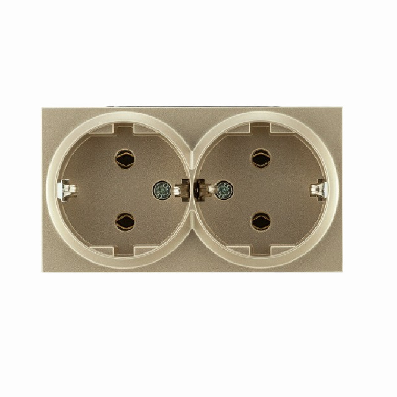 Tecla para enchufe doble en bronce Viko Panasonic Karre Plus WKTR02151BR
