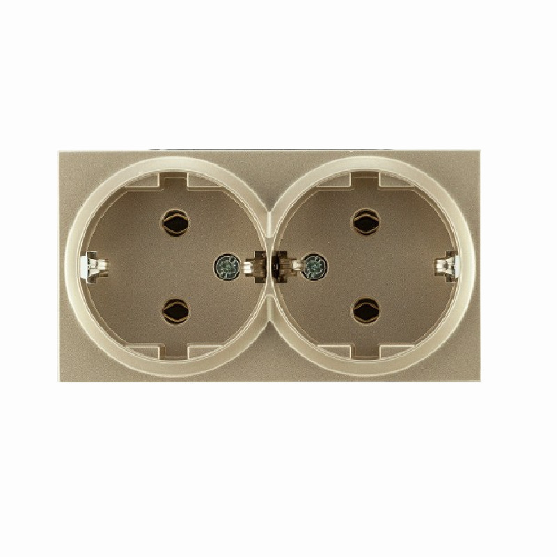 Tecla para enchufe doble en bronce Viko Panasonic Karre Plus WKTR02151BR