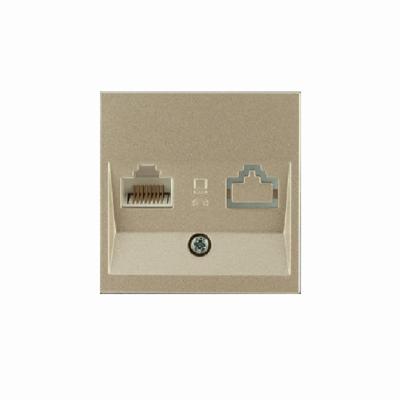 Tapa frontal para toma simple o doble de datos o de teléfono Viko Panasonic Karre Plus de color bronce WKTR04081BR