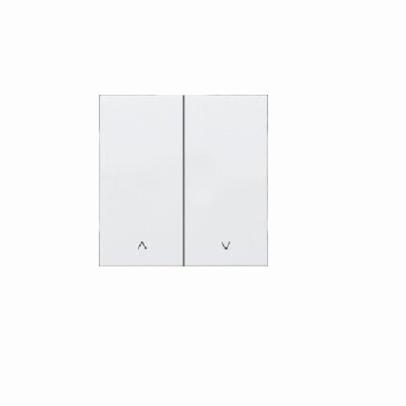 Tecla partida para pulsador doble de persiana en gris oscuro Viko Panasonic Karre Plus