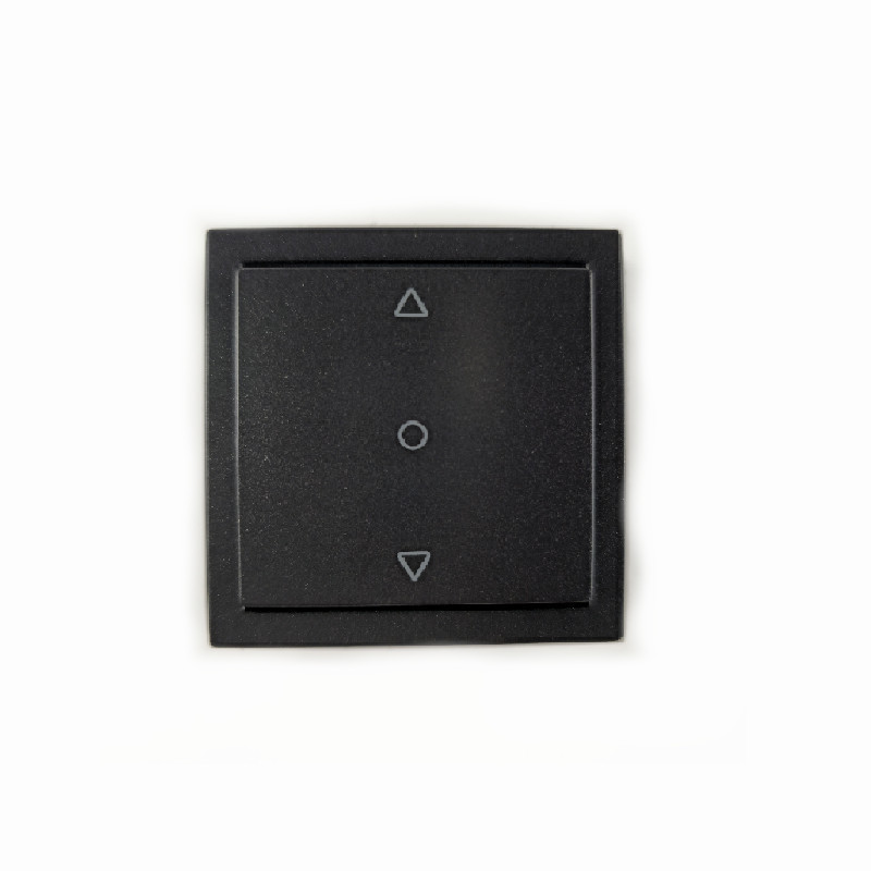Interruptor de persiana con posición central Negro Viko Panasonic Karre Plus 92205572-SP