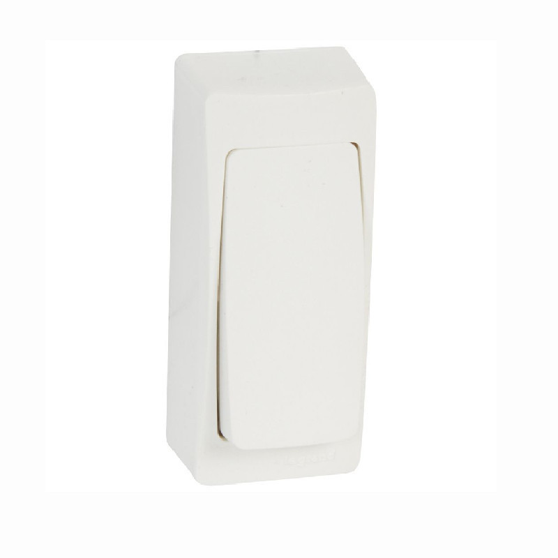 Pulsador estrecho blanco monobloc Legrand Oteo 086085