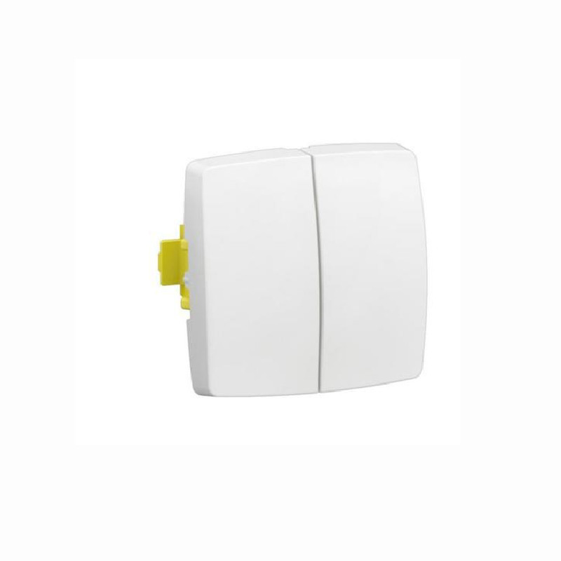 Doble Interruptor/Doble Conmutador/Doble Pulsador componible blanco Legrand Oteo 086120L