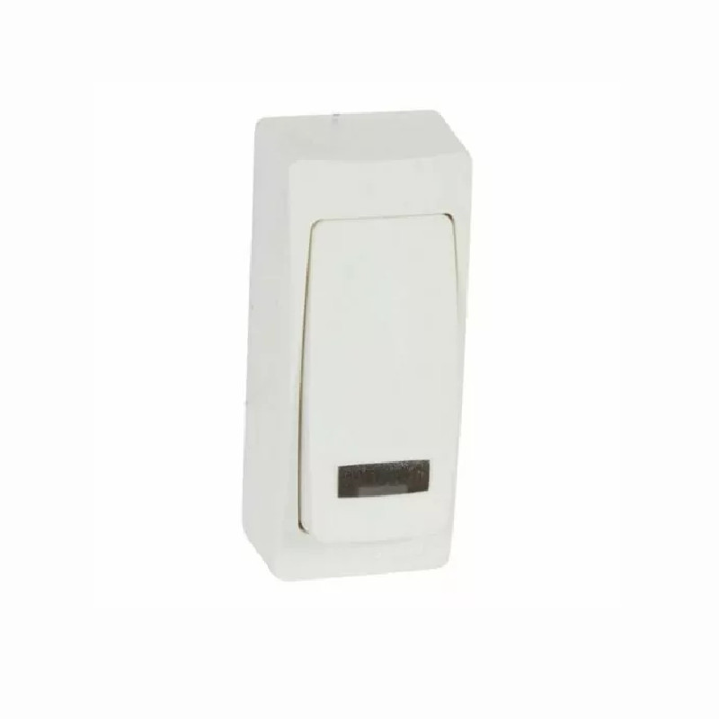 Pulsador estrecho luminoso superficie Legrand Oteo 086040