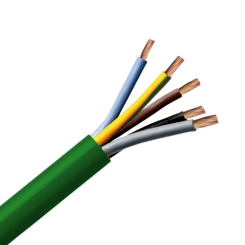 Manguera eléctrica libre halógenos 5 x 4 mm²