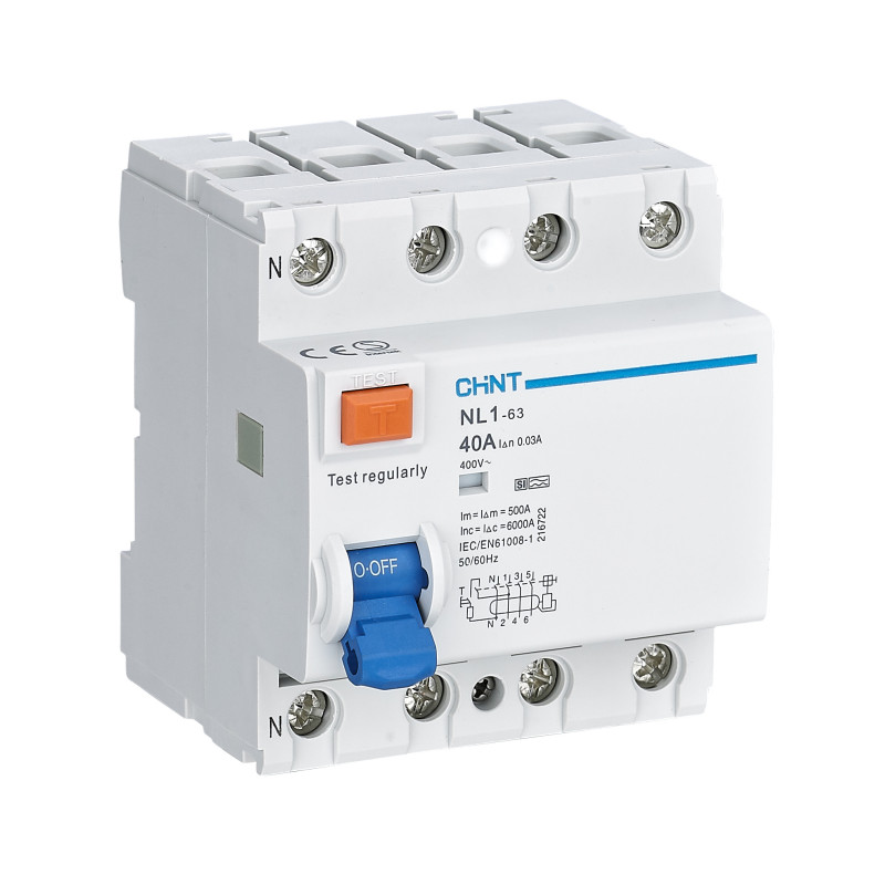 Interruptor diferencial trifásico 4P Clase AC Chint