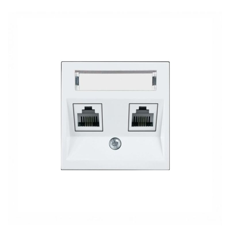 Tapa para la doble toma de datos RJ45 Cat.6 Panasonic Karre Plus 55