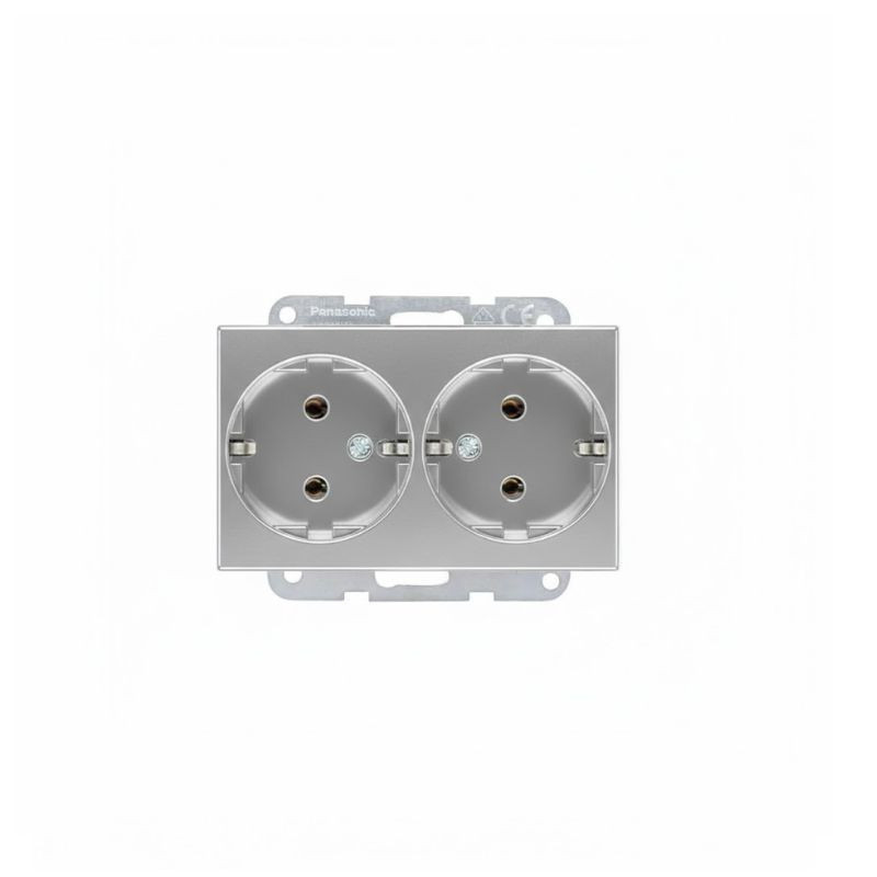 Doble base de enchufe schucko Panasonic Karre Plus 55