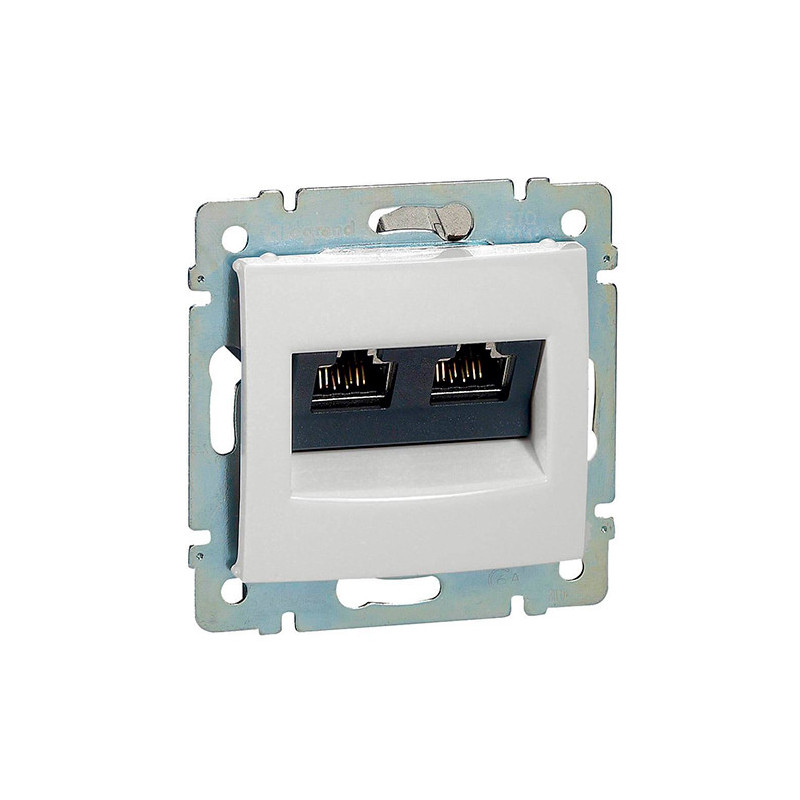 Toma de red doble RJ-45 Categoría 6 Legrand Valena