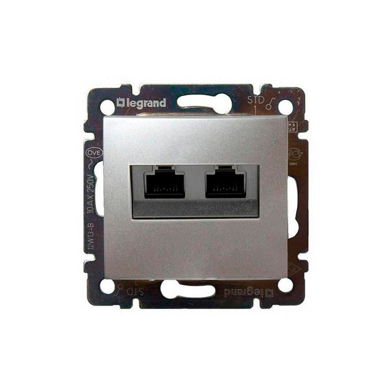 Toma de red doble RJ-45 Categoría 6 Legrand Valena