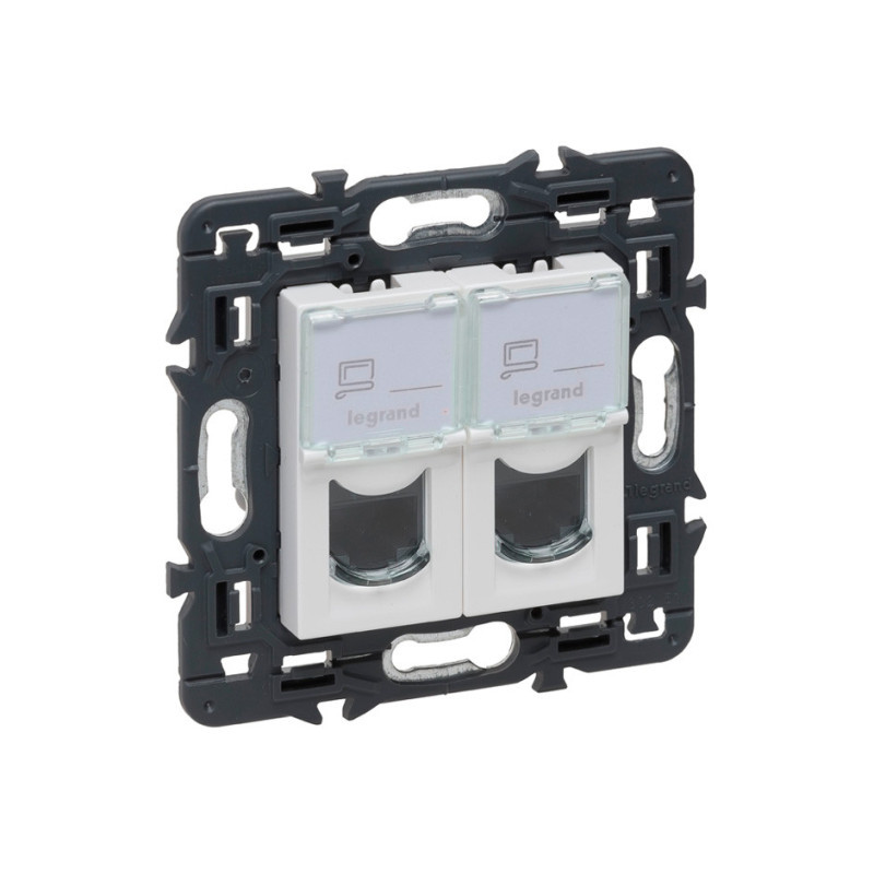 Base informática doble RJ45 Categoría 6 Legrand Valena Next