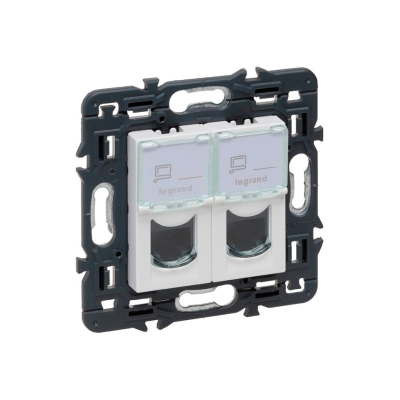 Base informática doble RJ45 Categoría 6 Legrand Valena Next