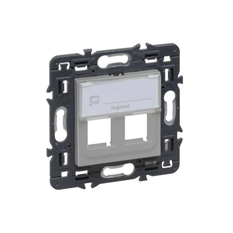 Adaptador de RJ 45 para 2 conectores Keystone Legrand Valena Next