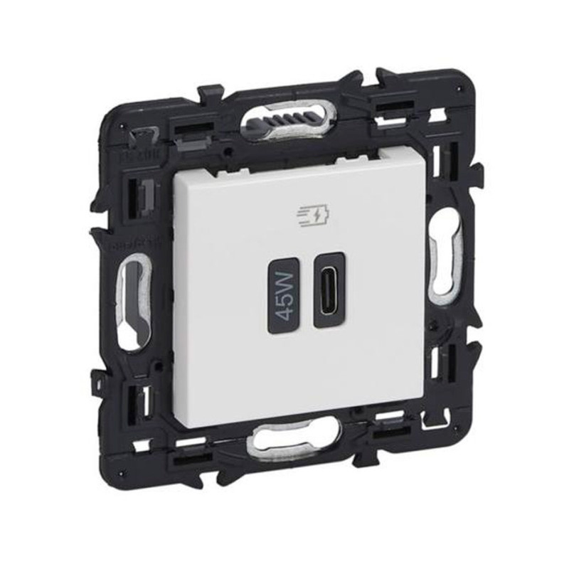 Base cargador USB Tipo C PowerDelivery 45W Legrand Valena Next