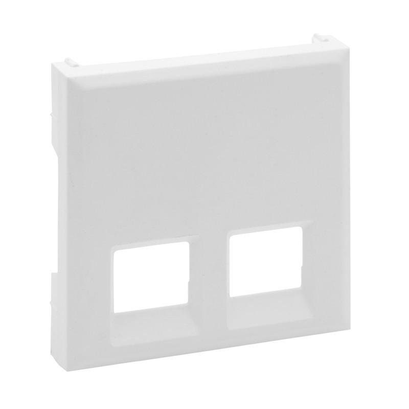 Tapa doble frontal de base telefónica y de red RJ 45 Legrand Niloé Step