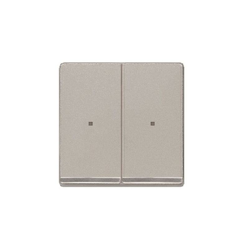 Tecla doble interruptor con visor y embellecedor de cromo BJC Miro